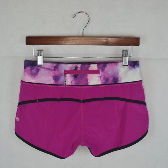 lululemon Run: Speed Shorts Size 4 in Raspberry & Blooming Pixie Multi - Picture 2 of 5
